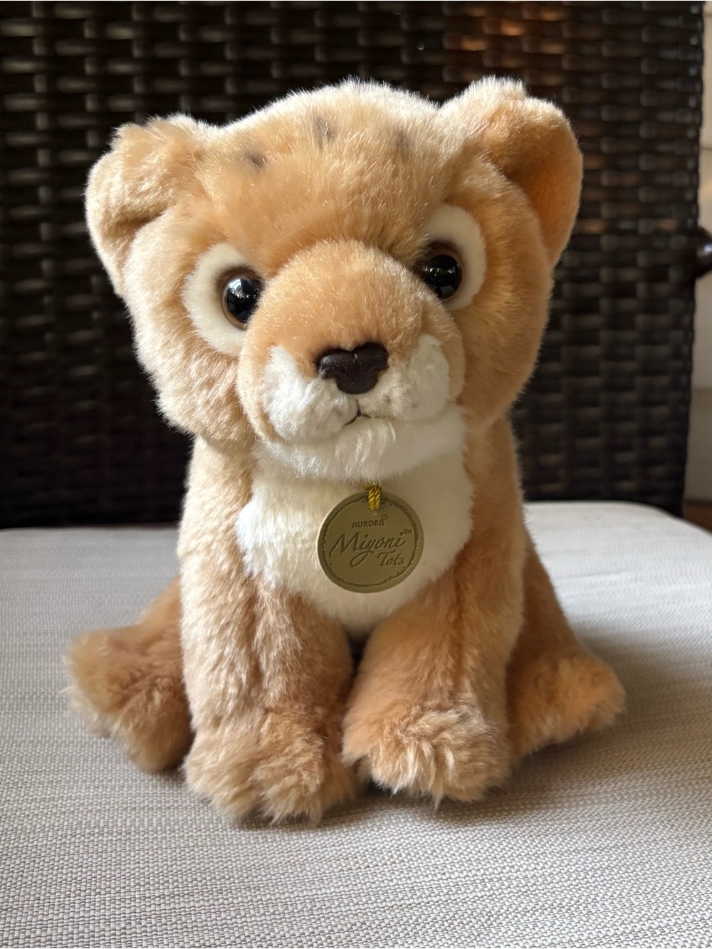 Aurora Miyoni Tots Lion Cub Plush Stuffed Animal 8" Realistic Baby Wild Cat EUC